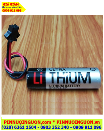 TOSHIBA ER6VOTC (Zắc đen to), Pin nuôi nguồn PLC TOSHIBA ER6V lithium 3.6v AA2000mAh chính hãng /Xuất xứ NHẬT